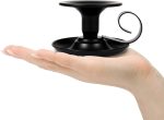 Candle Holders – 2pcs Retro Iron Taper Candlestick Holder Centerpieces for Wedding, Party, Xmas, Home Table Decor (Black,2pcs)
