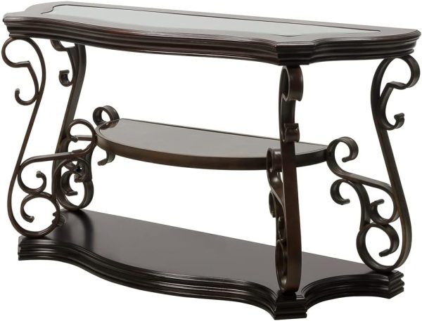 Cocktail Coffee Table Sofa Tea Table Glass Desktop Marble Paper Middle Shelf Coated Metal Legs