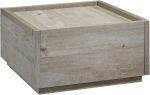 Coffee Table, L: 31.02" x W: 30.95" x H: 16.06", Mystic Oak finish